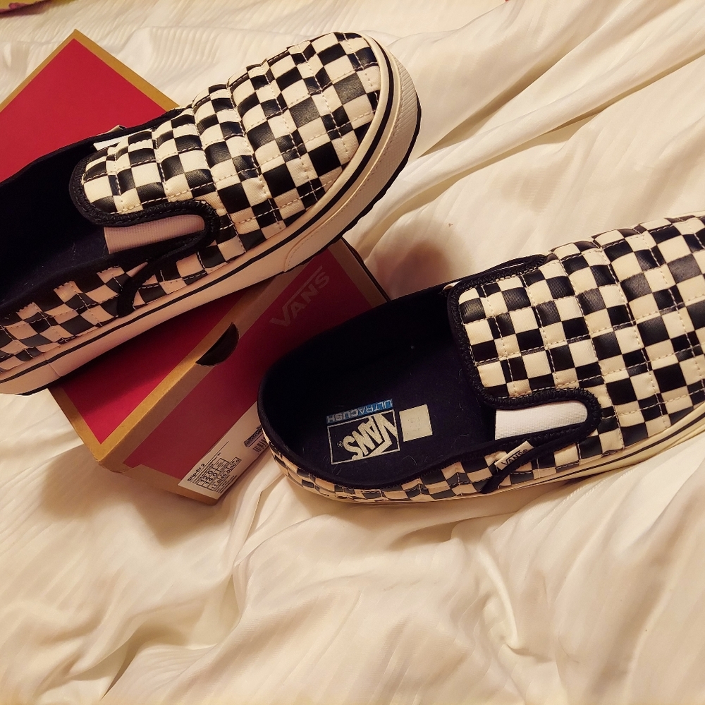 Men's Checkered Slip-er Vans slip ons
